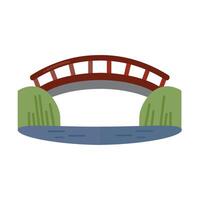 ponte fiume mano disegnato icona clipart avatar logotipo isolato vettore illustrazione