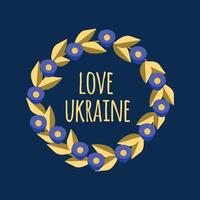 amore Ucraina ghirlanda isolato vettore illustrazione