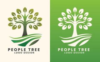 naturale verde albero foglia biologico vettore logo design modello