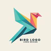 colorato geometrico uccello simbolo cartello concetto vettore logo design modello design