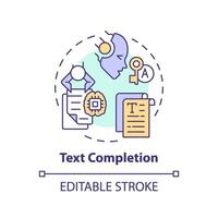 testo completamento Multi colore concetto icona. ai trasformativo Strumenti, documento analisi. il giro forma linea illustrazione. astratto idea. grafico design. facile per uso nel infografica, presentazione vettore