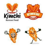 impostato di kimchi coreano cibo logo vettore illustrazione design