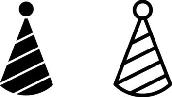festa cappello icona, cartello, o simbolo nel glifo e linea stile isolato su trasparente sfondo. vettore illustrazione