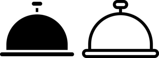 concierge campana icona, cartello, o simbolo nel glifo e linea stile isolato su trasparente sfondo. vettore illustrazione
