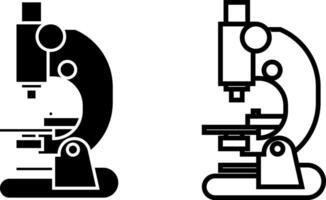 microscopio icona, cartello, o simbolo nel glifo e linea stile isolato su trasparente sfondo. vettore illustrazione