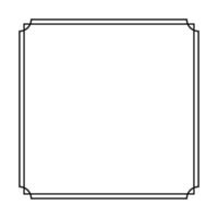 semplice linea piazza e o piazza forma, può uso per semplice struttura, testo, Citazione, copia spazio o per grafico design elemento. vettore illustrazione