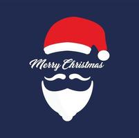 barbe di babbo natale e buon natale. vettore