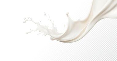 latte spruzzo isolato su bianca sfondo. realistico vettore illustrazione.