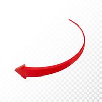 realistico 3d dettagliato rosso freccia. vettore illustrazione per il tuo grafico design. eps 10