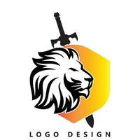 Leone logo design gratuito Scarica vettore