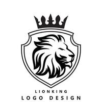 disegno del logo del re leone vettore