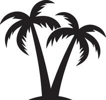 silhouette palma albero vettore azione foto