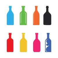 bottiglia icona. bottiglia piatto icona su bianca sfondo. vettore illustrazione