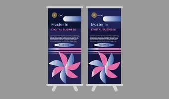 banner roll up di marketing digitale vettore