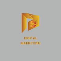 digitale marketing logo design vettore