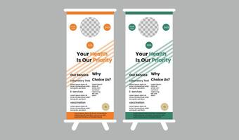 banner roll up vettore