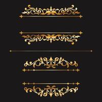 oro floreale Vintage ▾ confine. lusso oro floreale ornamento telaio vettore