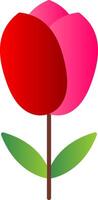 tulipano piatto pendenza icona vettore
