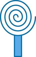 spirale pieno blu icona vettore