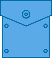 tasca piazza pieno blu icona vettore