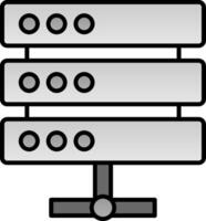 server linea pieno pendenza icona vettore