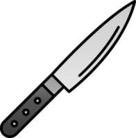 coltello linea pieno pendenza icona vettore