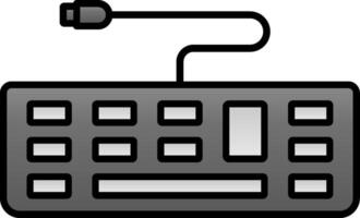 tastiera linea pieno pendenza icona vettore