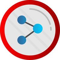 Condividere piatto pendenza icona vettore