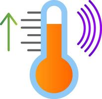 inteligente temperatura piatto pendenza icona vettore