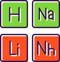 periodico tavolo pieno icona vettore