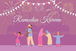 composizione della carta kareem ramadan vettore