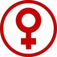 femmina simbolo piatto pendenza icona vettore