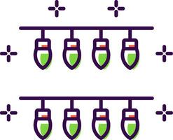 luci pieno icona vettore