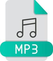 mp3 piatto pendenza icona vettore