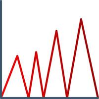 grafico piatto pendenza icona vettore