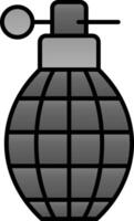 granata linea pieno pendenza icona vettore