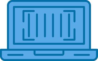 codice a barre pieno blu icona vettore