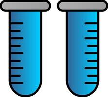 test tubo linea pieno pendenza icona vettore