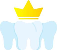 dentale corona piatto pendenza icona vettore