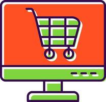 e-commerce pieno icona vettore