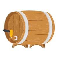 icona isolata di botte di legno di birra vettore