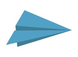 carta aeroplano blu vettore