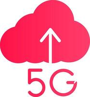 5g caricare creativo icona design vettore