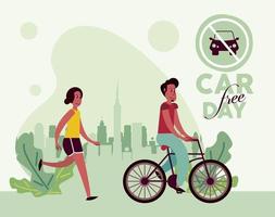campagna per il giorno senza auto vettore