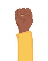 icona di protesta del pugno umano della mano afro vettore