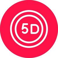 5 D dati Conservazione creativo icona design vettore
