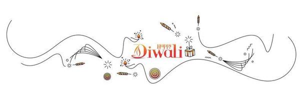 felice diwali sfondo, illustrazione vettoriale. vettore