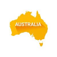 Australia continente silhouette con iscrizione Australia. vettore isolato su bianca sfondo.