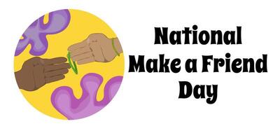 nazionale rendere un' amico giorno, semplice orizzontale vacanza manifesto o bandiera design vettore