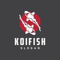 koi pesce logo disegno, ornamentale pesce vettore, acquario ornamento illustrazione marca Prodotto vettore